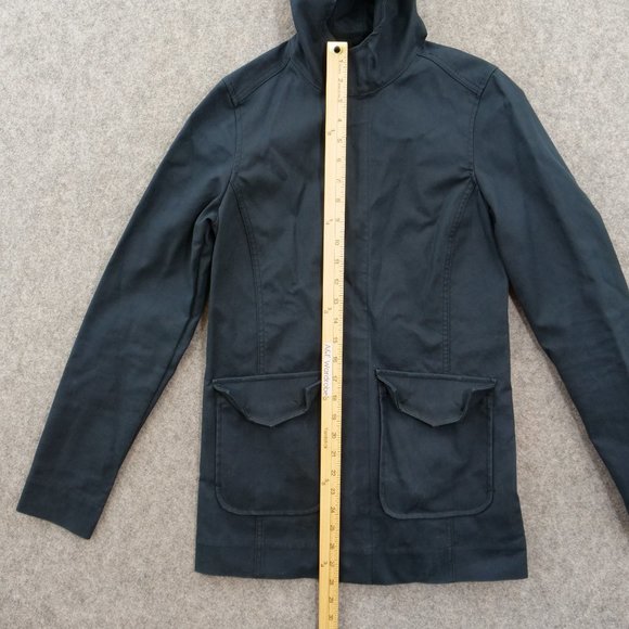 Aether Jacket Womens Small 1 Blue Hooded Full Zip Rain Pockets Long Sleeve - Picture 9 of 14